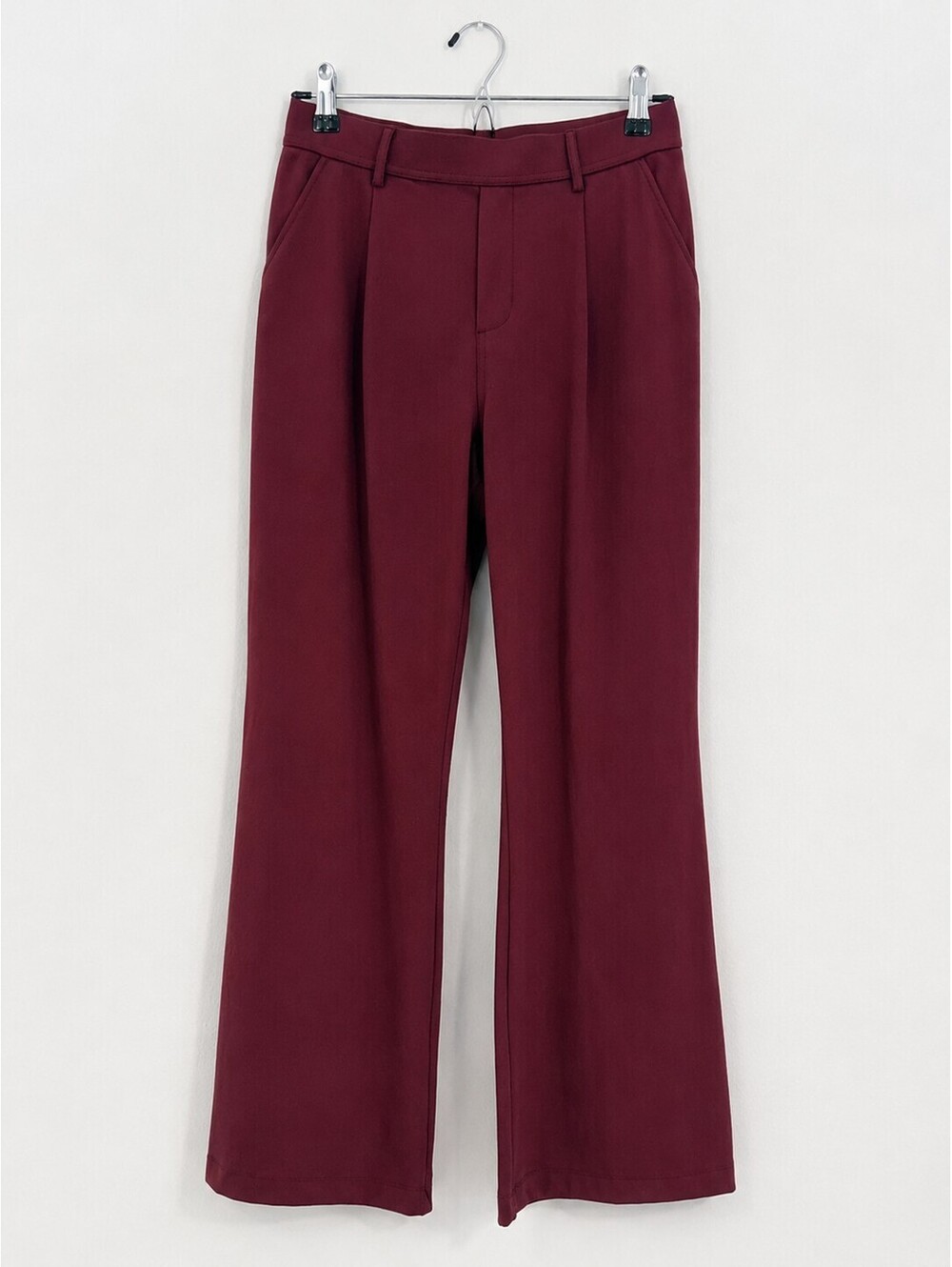 Halara Burgundy High Rise Stretch Flare Work Pants Size S Regular